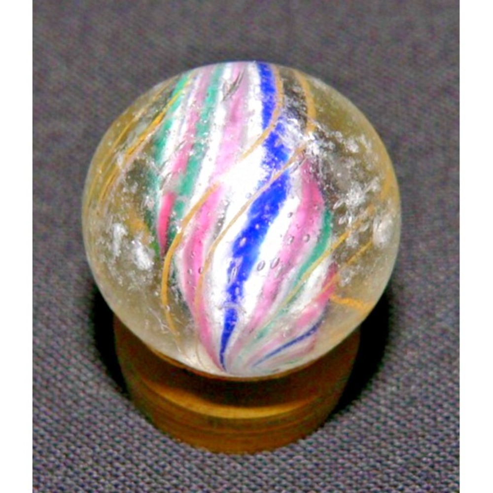 13/16'' PEPPERMINT DIVIDED CORE GERMAN HANDMADE MARBLE #63